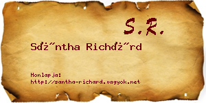 Sántha Richárd névjegykártya