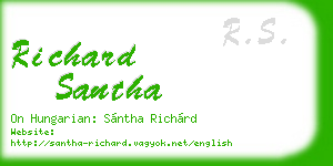 richard santha business card