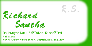 richard santha business card